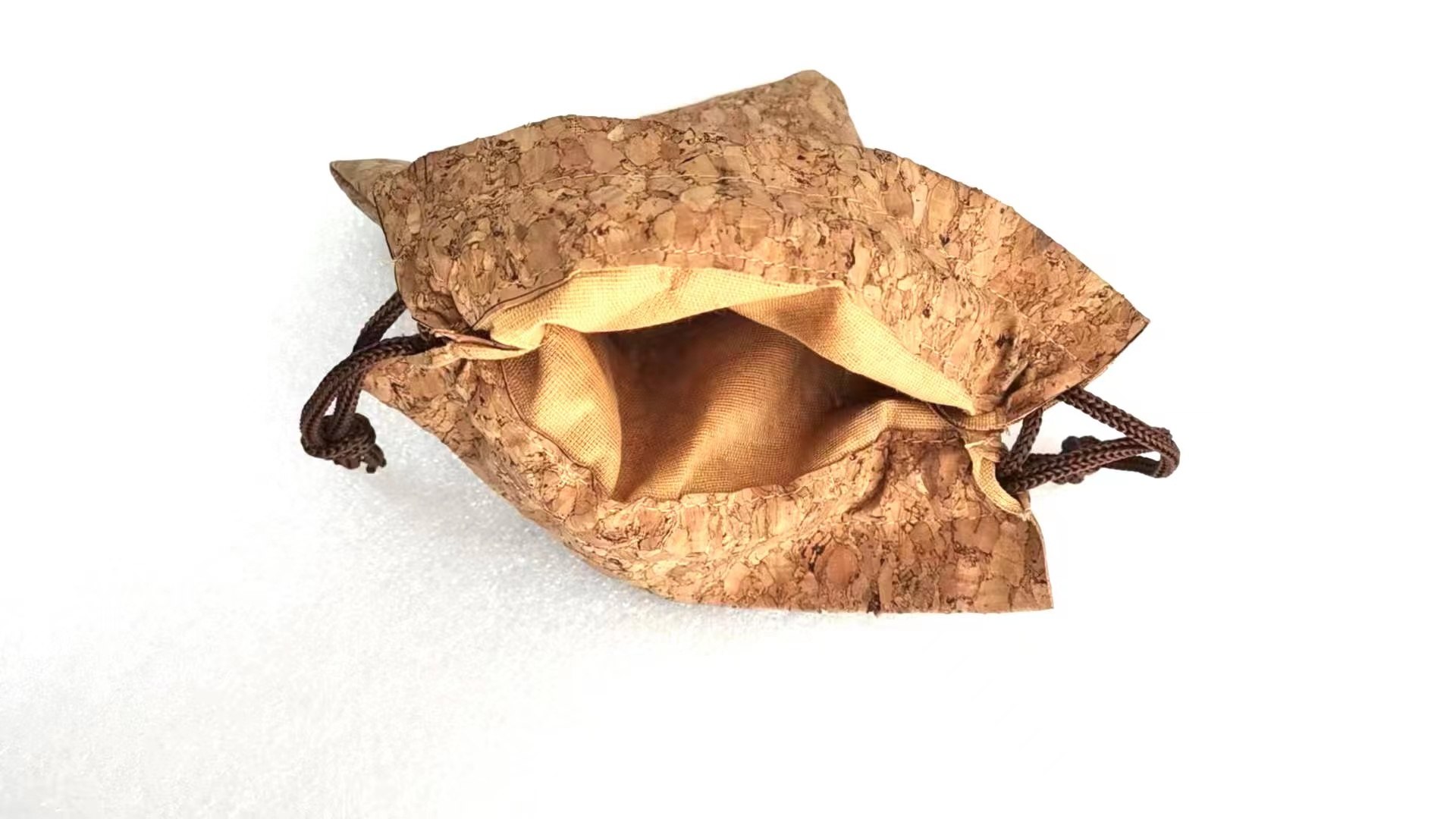 Terylene bomull inuti kork dragsko Presentpåse Cork Bag Craft Pouch